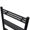 Radiator port-prosop &icirc;ncălzire centrală baie drept, negru, 600x1160 mm