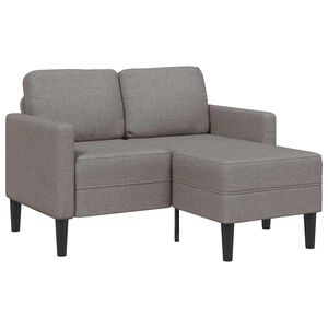 vidaXL Canapea cu 2 locuri cu șezlong &icirc;n formă de L, taupe, 125 cm
