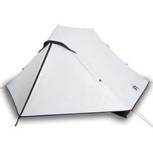 vidaXL Cort camping, 2 persoane, alb, țesătură opacă, impermeabil