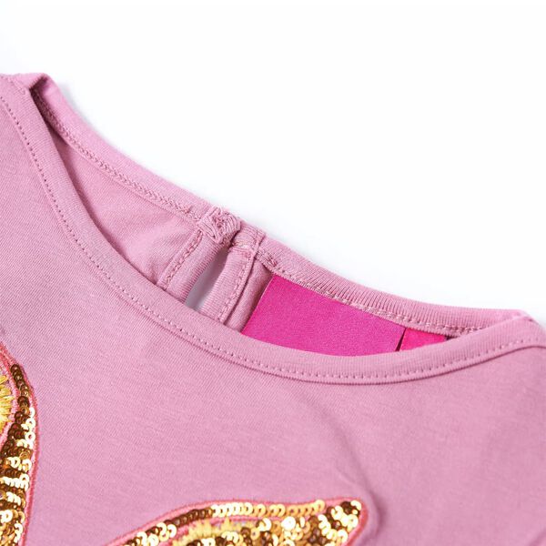 Tricou pentru copii cu mâneci lungi, roz ars, 92