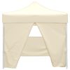 41464 vidaXL Cream Foldable Tent 3 x 3 m with 4 Walls