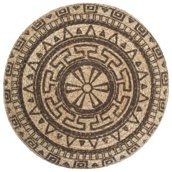 vidaXL Taburet lucrat manual, maro, 45 x 30 cm, iută