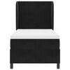 vidaXL Pat cu arcuri cu saltea Negru 190 x 90 cm Poliester