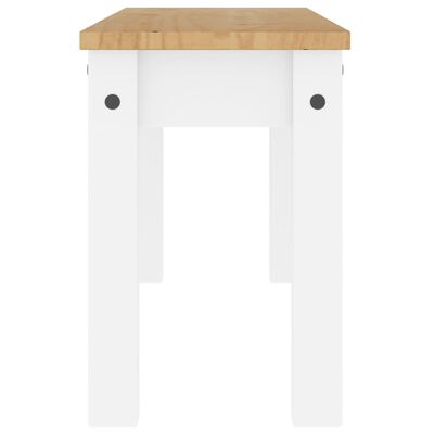 vidaXL Banchetă de bucătărie Panama, alb, 105x30x45 cm, lemn masiv pin