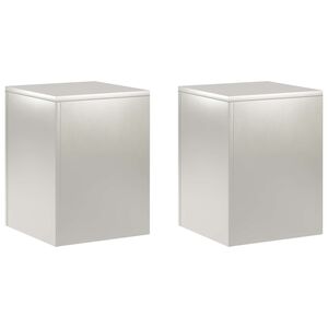 vidaXL Suport pentru plante 2 pcs Argintiu 30 x 30 x 40 cm Oțel