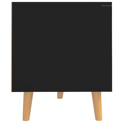 vidaXL Comodă TV, negru, 90x40x48,5 cm, lemn prelucrat
