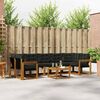 vidaXL Set de canapele de exterior cu pernă 8 pcs Natural și Negru