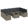 vidaXL Set de canapele pentru grădină 10 buc. Gri Rattan poli