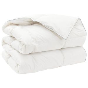 vidaXL Pilotă FULDA 200 x 240 cm Iarnă 300 GSM 90% puf de g&acirc;scă Alb