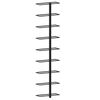 vidaXL Suport sticle de vin de perete, 9 sticle, negru, fier