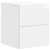 vidaXL Dulap de noapte suspendat Alb foarte lucios 33 x 34,5 x 40 cm