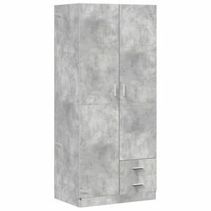 vidaXL Șifonier, gri beton, 80x52x180 cm, lemn prelucrat