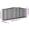 vidaXL Coșuri gabion arcuite 8 buc, 400x50x140/160 cm, fier galvanizat