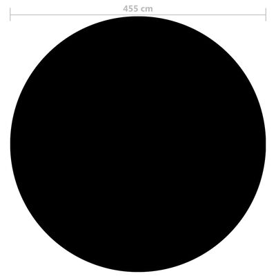 vidaXL Prelată piscină, negru, 455 cm, PE