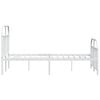 vidaXL Cadru de pat metalic cu tăblie, alb, 120x190 cm