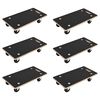 vidaXL Trolly de transport 6 pcs Gri placaj