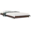 vidaXL Cadru de pat, stejar maro, 75x190 cm, lemn prelucrat și metal