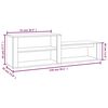 vidaXL Pantofar, gri beton, 150x35x45 cm, lemn prelucrat