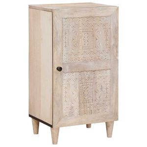 vidaXL Bufet Alb decolorat 40 x 33 x 75 cm Lemn de mango solid