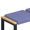 vidaXL Perna pentru bancă 2 pcs Țesătură Albastru Jeans Ad&acirc;ncime 35 cm