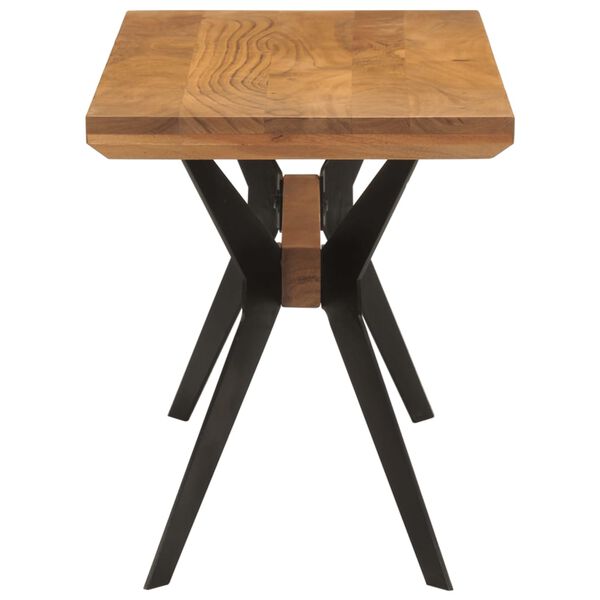 vidaXL Bancă de bucătărie, 110x40x46 cm, lemn masiv de acacia și oțel