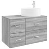 vidaXL Set de mobilier pentru baie 2 buc. Sonoma gri Lemn prelucrat