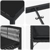 vidaXL Set de masă pentru grădină 5 pcs Negru poliratan