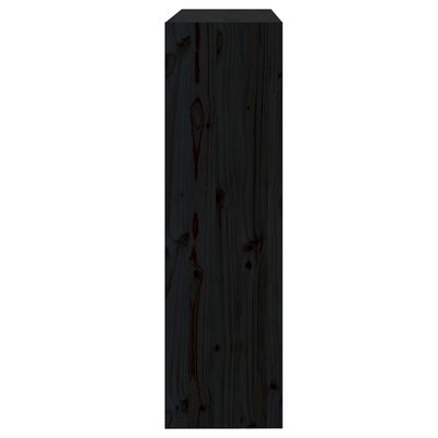 vidaXL Bibliotecă/Separator cameră negru 80x30x103,5 cm lemn masiv pin