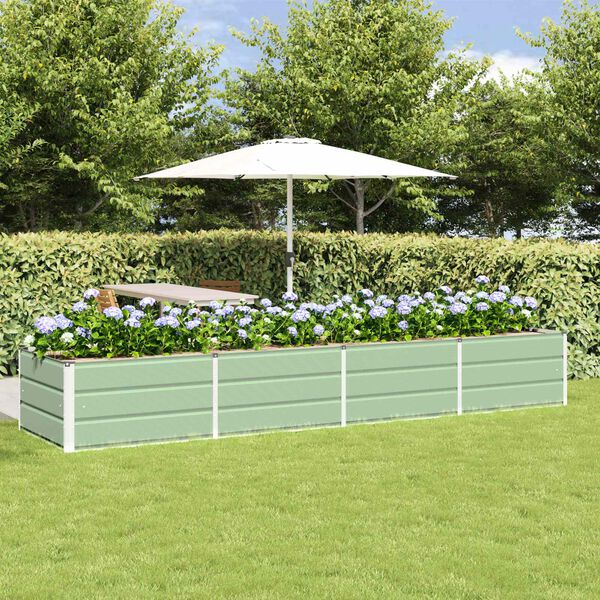vidaXL Jardinieră Verde 320 x 80 x 45 cm Oțel