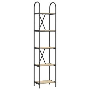 vidaXL Raft pentru cărți 5 niveluri 40 x 30 x 183 cm Lemn prelucrat