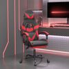 vidaXL Scaun de gaming pivotant/suport picioare negru/roșu piele eco