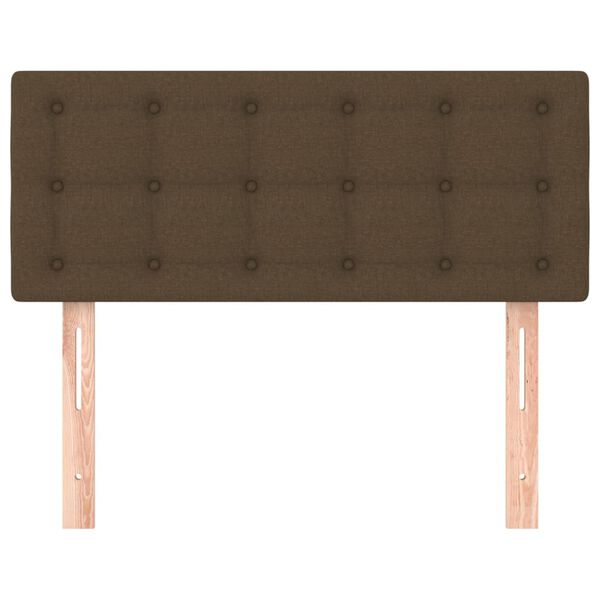 vidaXL Tăblie de pat, maro închis, 90x5x78/88 cm, textil