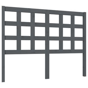 vidaXL Tăblie de pat, gri, 125,5x4x100 cm, lemn masiv de pin