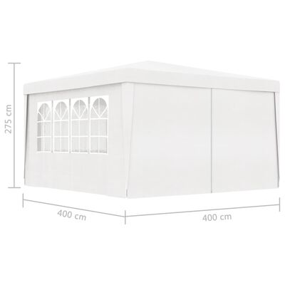 vidaXL Cort de petrecere profesional cu pereți alb 4 x 4 m 90 g/m²