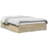 vidaXL Cadru de pat cu sertare stejar sonoma 140x190 cm lemn prelucrat