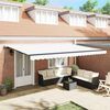 vidaXL Cortina Retractabilă Alb 500 &times; 350 cm Țesătură și Aluminiu