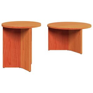 vidaXL Masă de cafea 2 buc. Maroniu cerat 49 x 49 x 28 cm