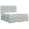 vidaXL Pat boxspring cu saltea Gri deschis 140 x 190 cm Catifea