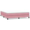 vidaXL Pat cu arcuri fără saltea roz 180x210 cm catifea