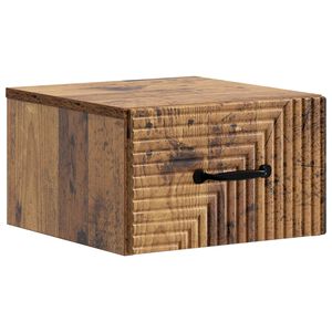 vidaXL Dulap de noapte suspendat Lemn vechi 34,5 x 33 x 20 cm