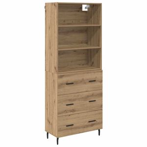 vidaXL Bufet cu sertar Stejar Artizanal 69,5 x 34 x 180 cm