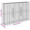 vidaXL Coș gabion cu capac, 300x50x200 cm, fier galvanizat