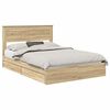 vidaXL Pat cu storage Stejar Sonoma 150 x 200 cm Lemn prelucrat