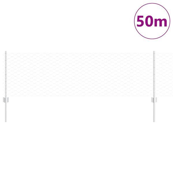 vidaXL Gard cu St&acirc;lp Argintiu 0,6 x 50 m Oțel