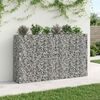 vidaXL Pat ridicat din gabion 3 pcs Argintiu 250 x 50 x 150 cm
