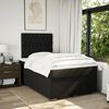 vidaXL Pat box spring cu saltea, negru, 120x190 cm, catifea