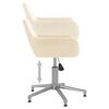 vidaXL Scaune de masă pivotante, 4 buc., crem, catifea