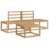 vidaXL Set de canapele de exterior 3 pcs Alb Lemn Solid de Acacia