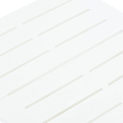 vidaXL Masă de grădină pliabilă, alb, 45 x 43 x 50 cm, plastic