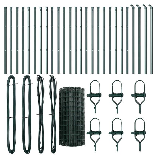 vidaXL Gard cu St&acirc;lp Verde 0,4 x 50 m Oțel și PVC